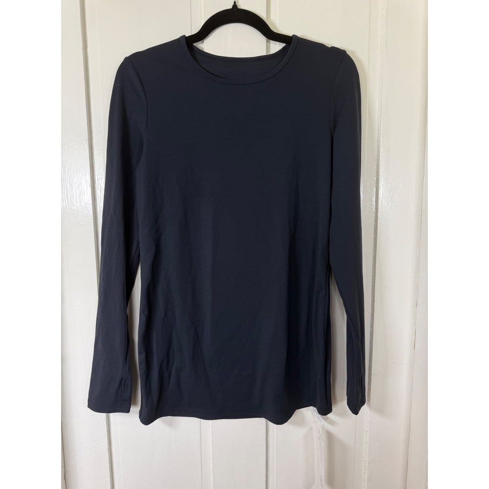 CRZYOGA Maternity Pullover Womens Size M True Navy Long Sleeve Athletic Top